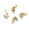Brass Bead Tips, Lead Free & Cadmium Free, Real 24K Gold Plated, 8x4mm, Hole: 0.8mm & 1.5mm