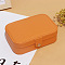 Imitation Leather Jewelry Storage Bag with Snap Fastener, for Bracelet, Necklace, Earrings, Rectangle, Dark Orange, 16.5x11.5x5cm
