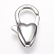Tarnish Resistant 304 Stainless Steel Lobster Claw Clasps, Heart, Stainless Steel Color, 20x12x5mm, Hole: 1.5x5mm