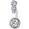 Clear Cubic Zirconia Belly Button Rings, Stainless Steel Piercing Navel Rings, Curved Barbell Body Jewelry for Women, Stainless Steel Color, Round, 8~13mm, Bar: 10x1.5mm
