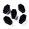 Natural Black Obsidian Beads, Coffin, No Hole/undrilled, for Wire Wrapped Pendant Making, 33x21x12mm