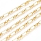 Brass Chains, Long-Lasting Plated, with Spool, Soldered, Figaro Chain, Real 18K Gold Plated, 6x2mm, about 16.4 Feet(5m)/roll