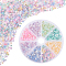 PH PandaHall 960pcs Glass Seed Beads, 8 Colors 4mm Cream Seed Beads 6/0 Pony Bead Waist Beads Mini Spacer Beads Craft Beads for Earring Bracelet Necklace Eyeglss Chain Jewelry Making