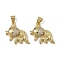 Brass Micro Pave Cubic Zirconia Pendants, Long-Lasting Plated, Cadmium Free & Lead Free, Rack Plating, Real 18K Gold Plated, Fish, 18.5x17.5x4.5mm, Hole: 3.5x4.5mm
