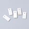 Freshwater Shell Pendants, Rectangle, White, 14.5~15x7x1.5~2mm, Hole: 1.5mm