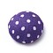 Woven Cabochons, with Aluminum Bottom, Half Round, Indigo, 15x7mm