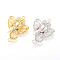 Brass Micro Pave Cubic Zirconia Links, Elephant, Mixed Color, 28.5x22.5x6mm, Hole: 1mm