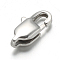 Tarnish Resistant 304 Stainless Steel Lobster Claw Clasps, Stainless Steel Color, 15x7x4mm, Hole: 1x1.5mm