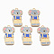 Alloy Enamel Pendants, Cadmium Free & Lead Free, Koala, Light Gold, Gainsboro, 32.5x18.5x1.5mm, Hole: 1.8mm