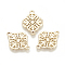 Alloy Links connectors, Rhombus, Light Gold, 20.5x15.5x1.5mm, Hole: 1.5mm