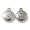 Anti-Tarnish 304 Stainless Steel Pendants, Baseball Charm, Stainless Steel Color, 17.5x14x4.5mm, Hole: 1.8mm