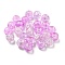 Spray Painted Crackle Glass Beads, Round, Two Tone, Violet, 8mm, Hole: 1.6mm, about 806pcs/500g