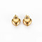 Ion Plating(IP) 304 Stainless Steel Charms, with Jump Rings, Cadmium Free & Nickel Free & Lead Free, Heart, Real 14K Gold Plated, 9x7x4.5mm, Hole: 2mm