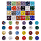 240Pcs 24 Colors Pave Disco Ball Beads, Polymer Clay Rhinestone Beads, Round, Mixed Color, PP13(1.9~2mm), 6 Rows Rhinestone, 10mm, Hole: 1.5mm, 10Pcs/color