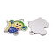 Alloy Enamel Pendants, Monkey Pendants for Kids Jewelry Making, Cadmium Free & Lead Free, Royal Blue, 26x25.5x2mm, Hole: 2.5mm