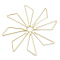 Alloy Pendants, Triangle, Light Gold, 44x14x1mm, Hole: 1.4mm