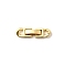 Brass Watch Band Clasps, Long-Lasting Plated, Cadmium Free & Lead Free, Real 18K Gold Plated, 23x6x4mm, Hole: 2.5x2.5mm