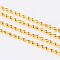 Iron Ball Bead Chains, Soldered, Nickel Free, with Spool, Golden, 1.5mm, about 328.08 Feet(100m)/roll