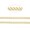 Rack Plating Brass Curb Chains, Unwelded, with Spool, Lead Free & Cadmium Free, Real 18K Gold Plated, Link: 9x6x1mm