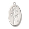Brass Micro Pave Cubic Zirconia Pendants, Cadmium Free & Nickel Free & Lead Free, Birthday Flower Charms, November Chrysanthemum, 26x14x1mm, Hole: 1.2mm
