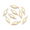 304 Stainless Steel Pendants, Laser Cut, Leaf, Golden, 27.4x8.5x0.5mm, Hole: 1mm