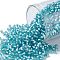 TOHO Round Seed Beads, Japanese Seed Beads, (23F) Silver Lined Frost Aquamarine, 11/0, 2.2mm, Hole: 0.8mm, about 5555pcs/50g