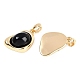 Черные стеклянные подвески KK-U043-52G-04-2