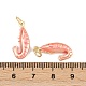 Латунь эмаль подвески KK-I376-02G-02-3