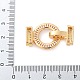 Латунные микро проложить кубического циркония раз за застежками KK-L289-007G-3