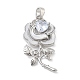 Латунные микро проложить кубического циркония подвески KK-F877-21P-1