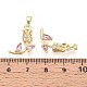 Латунные микро проложить кубического циркония подвески KK-T071-114G-3