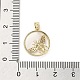 Латунные микропаве прозрачные подвески с фианитом KK-M275-14G-3