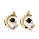 Кулоны из экологически чистой латуни с эмалью KK-D066-13G-RS-1