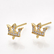 Латунные серьги с цирконом KK-S350-384-1