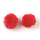 Кулоны с помпонами из искусственного меха кролика ручной работы WOVE-F021-B15-1