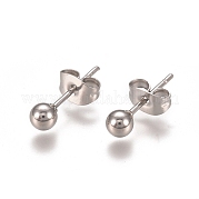 Серьги-гвоздики из нержавеющей стали 304 EJEW-L215-57B-P