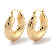 Однотонные серьги-кольца из латуни EJEW-H301-04G-02