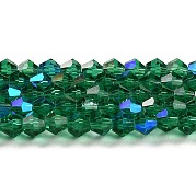 Прозрачные стеклянные бусины гальваническим пряди GLAA-F029-4mm-D10