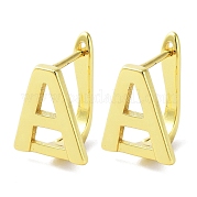 Женские серьги-гвоздики из латуни с буквами EJEW-A038-01A-G