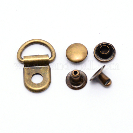 Крючки для шнурков из латуни FIND-WH0062-06F-1