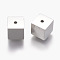 Tarnish Resistant 304 Stainless Steel Chain Terminators, Cord Ends, End Caps, Cube, Stainless Steel Color, 8x8x8mm, Hole: 1mm, 6mm Inner Diameter