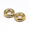 304 Stainless Steel Beads, , Donut, Real 18K Gold Plated, 12x3.5mm, Hole: 5.5mm