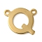 304 Stainless Steel Charms, Real 18K Gold Plated, Letter Charm, Letter Q, 9.5x11x1mm, Hole: 1mm