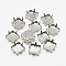 Non-Tarnish 201 Stainless Steel Sew on Prong Settings, Claw Settings for Pointed Back Rhinestone, Square, Stainless Steel Color, Tray: 8x8mm, 8x8x6.5mm, Hole: 1mm