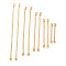 10Pcs 5 Size Ion Plating(IP) 304 Stainless Steel Chain Extender, End Chains with Lobster Claw Clasp, Real 18K Gold Plated, 55~152mm, 2Pcs/size