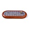 Fashion Velvet Wood Ring Tray, Jewelry Display, Oval, Gray, 24x11x1.9cm