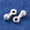 Alloy Charms, Chain Extender Drop, Teardrop, Silver Color Plated, Size: about 7mm long, 2.5mm wide , hole: 1mm