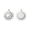 Non-Tarnish 304 Stainless Steel Charms, Sun Charms, Stainless Steel Color, 14.5x12.5x1.6mm, Hole: 1mm