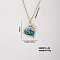 Vintage Brass Micro Pave Cubic Zirconia Heart Pendant Necklace for Women, Golden, 15.75 inch(400mm)