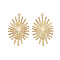Eco-Friendly Iron Pendants, Cadmium Free & Lead Free, Oval, Light Gold, 33x20x3mm, Hole: 1.2mm